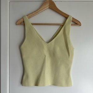 Aritzia Babaton Sculpt Knit Double V Tank